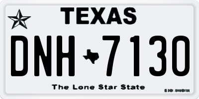 TX license plate DNH7130