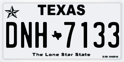 TX license plate DNH7133