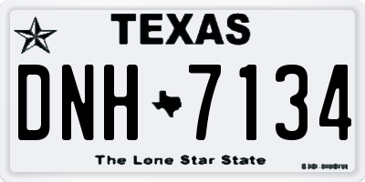 TX license plate DNH7134