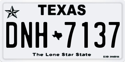 TX license plate DNH7137