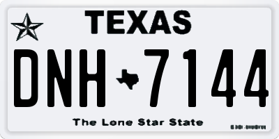 TX license plate DNH7144