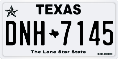 TX license plate DNH7145