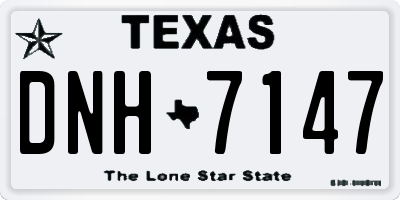 TX license plate DNH7147
