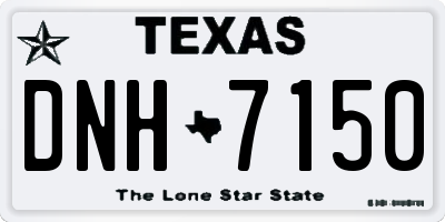 TX license plate DNH7150
