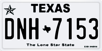 TX license plate DNH7153