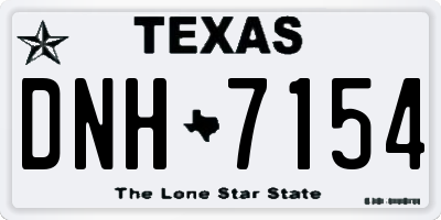 TX license plate DNH7154