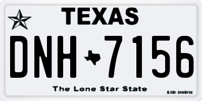 TX license plate DNH7156