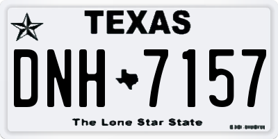 TX license plate DNH7157