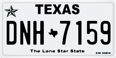 TX license plate DNH7159