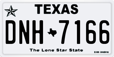 TX license plate DNH7166