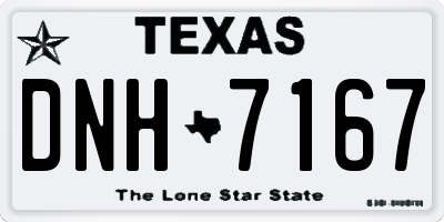 TX license plate DNH7167