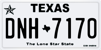 TX license plate DNH7170