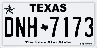 TX license plate DNH7173
