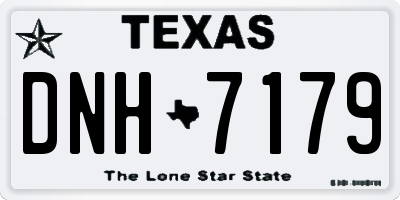 TX license plate DNH7179