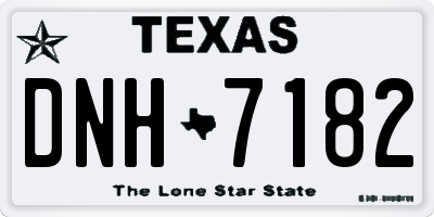 TX license plate DNH7182