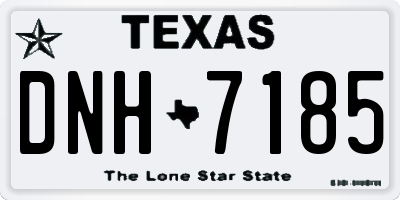 TX license plate DNH7185