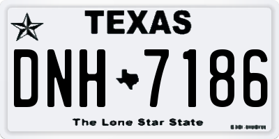 TX license plate DNH7186