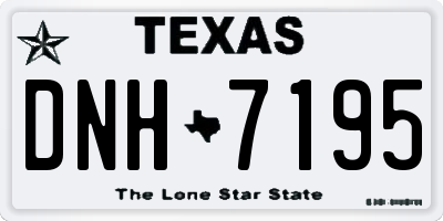 TX license plate DNH7195