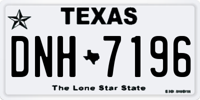 TX license plate DNH7196