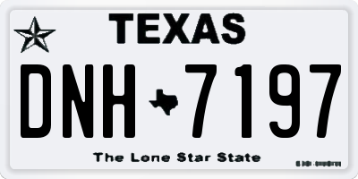 TX license plate DNH7197