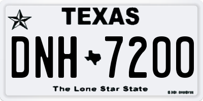 TX license plate DNH7200