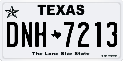 TX license plate DNH7213