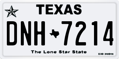 TX license plate DNH7214