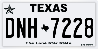 TX license plate DNH7228