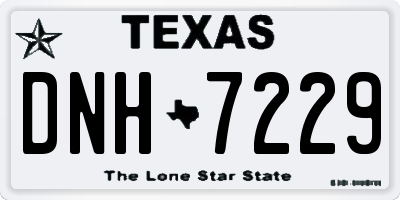 TX license plate DNH7229