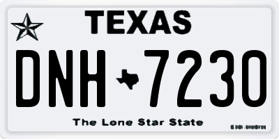 TX license plate DNH7230