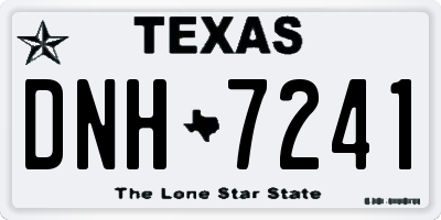 TX license plate DNH7241