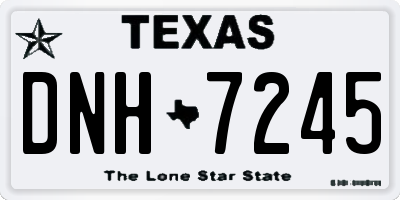 TX license plate DNH7245