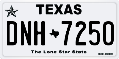 TX license plate DNH7250