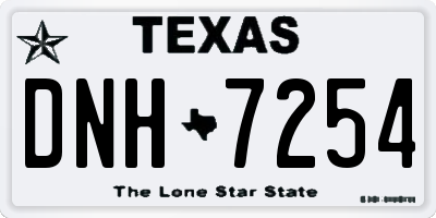 TX license plate DNH7254