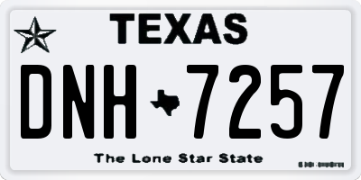 TX license plate DNH7257