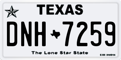 TX license plate DNH7259