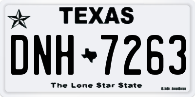 TX license plate DNH7263