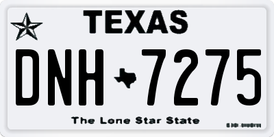TX license plate DNH7275