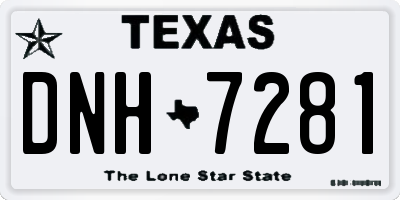 TX license plate DNH7281