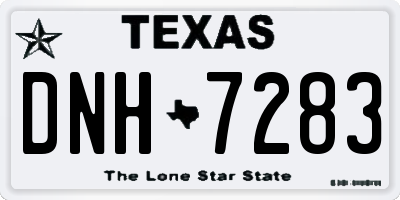 TX license plate DNH7283