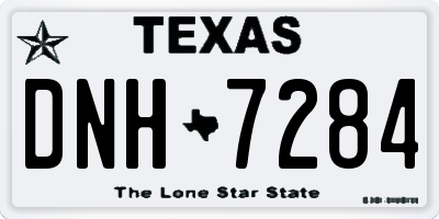 TX license plate DNH7284