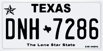 TX license plate DNH7286