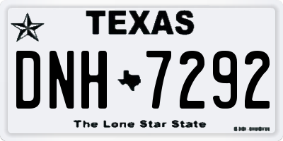 TX license plate DNH7292