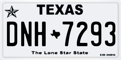 TX license plate DNH7293