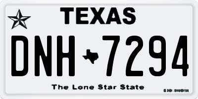 TX license plate DNH7294