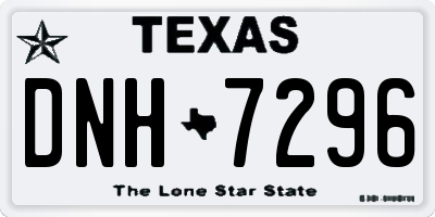 TX license plate DNH7296