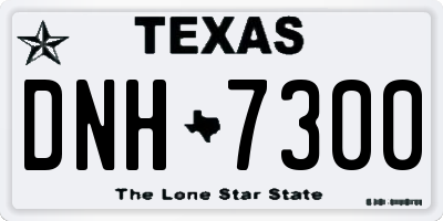 TX license plate DNH7300