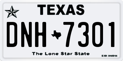 TX license plate DNH7301