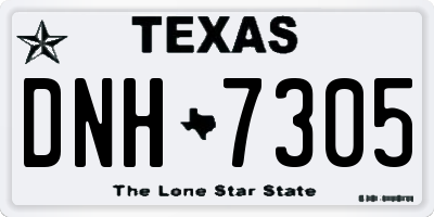 TX license plate DNH7305