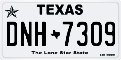 TX license plate DNH7309